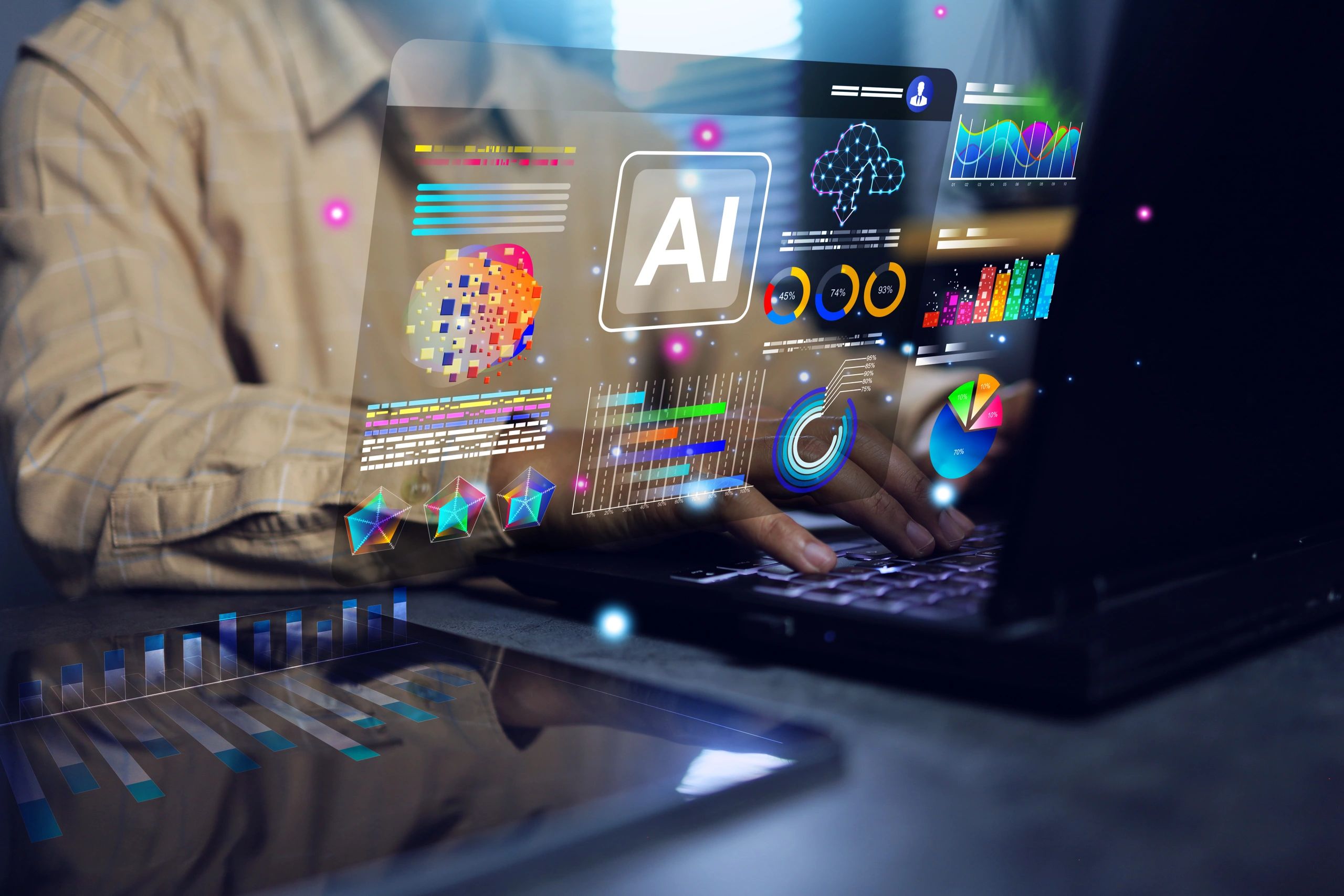 AI on a laptop